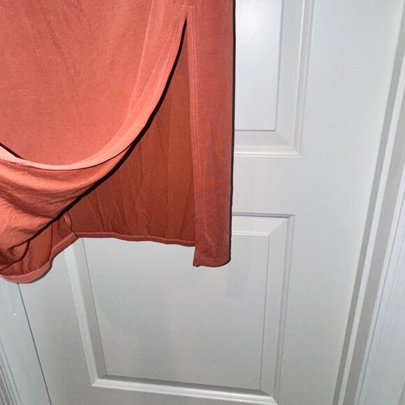 Lulu’s Cutest Moments Ruched Side Split Midi Dress in Dusty Rose Size Large NWT - Picture 6 of 13